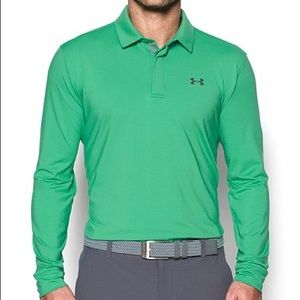 Under Armour Green Long Sleeve Polo